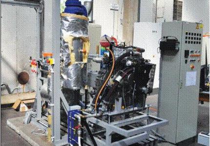 Motor mit Biomasse-Vergasung (Holzgas)
