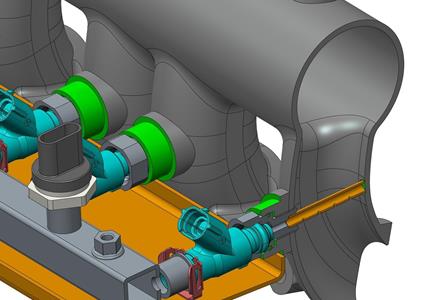 Brevet 3540206: Système d’admission avec mélangeur intégré air/carburant